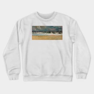 Sandy Beach with Breakers by Winslow Homer Crewneck Sweatshirt